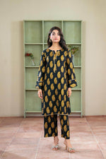 Full-length view of the Sitara 2PC linen set designed for comfort and everyday elegance.