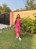 Full-length view of the Bubble Blush 2PC set, designed for a refined and modern look for festive and casual wear.