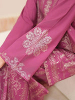 Close-up of the delicate embroidery and premium linen fabric on the Sunhraa 2PC suit.