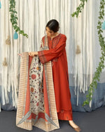 UROOJ EMB 3Pc With Shawl