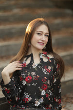 BLACK FLORAL 2PC