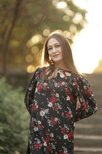 BLACK FLORAL 2PC