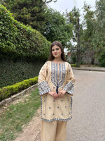 Full-length view of Zarya embroidered lawn suit, perfect for casual and festive wear.