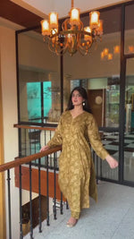 AMBER DUST - Rich Mehndi 2-Piece Arabic Lawn Suit