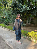 Full-length view of the Tammana black 2PC set, designed for a timeless and graceful look for festive and casual wear.